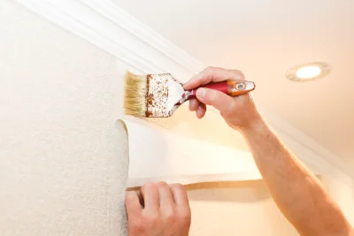 Pose de papier peint à Chamaloc — revêtements muraux et toiles de verre